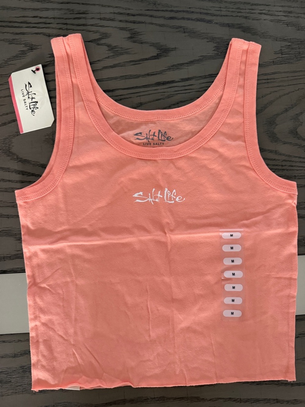 Salt Life Coral Pink Crop Tank Top